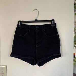 Urban Outfitters Black High Waisted Pin-up Denim Shorts